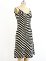Rhinestone Embellished Houndstooth Dress Dress arcadeshops.com