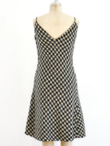 Rhinestone Embellished Houndstooth Dress Dress arcadeshops.com