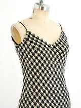 Rhinestone Embellished Houndstooth Dress Dress arcadeshops.com