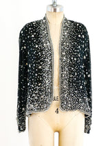 Halston Beaded Chiffon Jacket Jacket arcadeshops.com