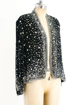 Halston Beaded Chiffon Jacket Jacket arcadeshops.com