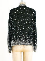 Halston Beaded Chiffon Jacket Jacket arcadeshops.com