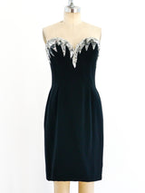Bob Mackie Silver Flame Bustier Dress Dress arcadeshops.com