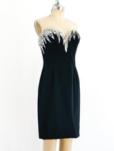 Bob Mackie Silver Flame Bustier Dress Dress arcadeshops.com