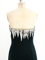 Bob Mackie Silver Flame Bustier Dress Dress arcadeshops.com