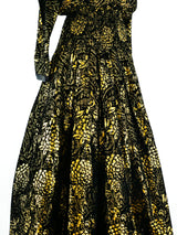 Diane Freis Flocked Lurex Gown Dress arcadeshops.com