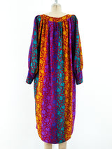 Multicolor Baroque Print Silk Dress Dress arcadeshops.com