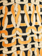 Orange Knot Brocade Mini Dress Dress arcadeshops.com