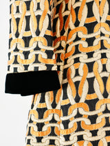 Orange Knot Brocade Mini Dress Dress arcadeshops.com