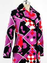 Geometric Printed Velvet Ensemble Suit arcadeshops.com