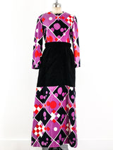 Geometric Printed Velvet Ensemble Suit arcadeshops.com