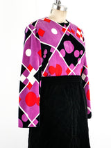 Geometric Printed Velvet Ensemble Suit arcadeshops.com