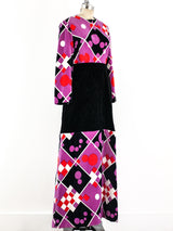 Geometric Printed Velvet Ensemble Suit arcadeshops.com