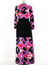 Geometric Printed Velvet Ensemble Suit arcadeshops.com