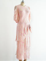Pink Chiffon Ruffle Dress Dress arcadeshops.com