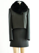 Versus Gianni Versace Army Green Skirt Ensemble Suit arcadeshops.com