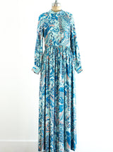 Psychedelic Floral Printed Jumpsuit Dress arcadeshops.com
