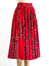 Bandana Printed Corduroy Skirt Bottom arcadeshops.com