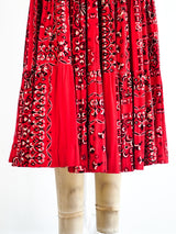 Bandana Printed Corduroy Skirt Bottom arcadeshops.com