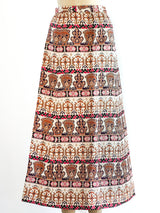 Metallic Brocade Maxi Skirt Bottom arcadeshops.com