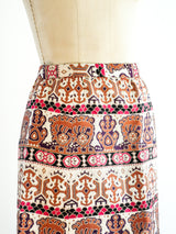 Metallic Brocade Maxi Skirt Bottom arcadeshops.com