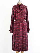 Chanel Paisley Silk Skirt Ensemble Suit arcadeshops.com