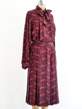 Chanel Paisley Silk Skirt Ensemble Suit arcadeshops.com