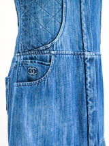 Chanel Quilted Denim Tank Dress Dress arcadeshops.com