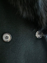 Cashmere Overcoat with Fox Fur Collar Jacket arcadeshops.com