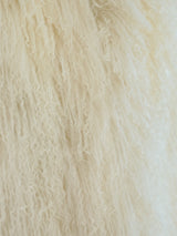 Ivory Mongolian Fur Sleeveless Jacket Jacket arcadeshops.com