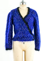 Purple Wrap Style Sweater Top arcadeshops.com