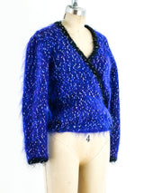 Purple Wrap Style Sweater Top arcadeshops.com