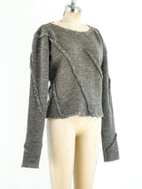 Issey Miyake Deconstructed Cropped Sweater Top arcadeshops.com