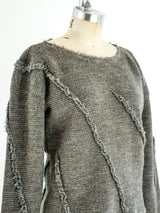 Issey Miyake Deconstructed Cropped Sweater Top arcadeshops.com