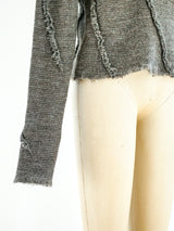 Issey Miyake Deconstructed Cropped Sweater Top arcadeshops.com