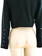 Yves Saint Laurent Yellow Satin Tuxedo Jacket Jacket arcadeshops.com