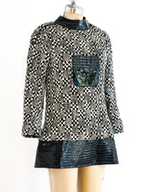 Pierre Cardin Space Age Tweed Tunic Top arcadeshops.com