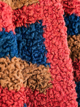 Swirl Pattern Lamb Fur Fringed Cape Jacket arcadeshops.com