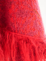 Kenzo Fur Fringed Sleeved Poncho Top arcadeshops.com