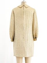 1960's Rhinestoned Gold Mini Dress Dress arcadeshops.com