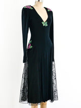 Holly's Harp Floral Beaded Jersey Dress Dress arcadeshops.com