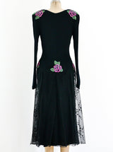 Holly's Harp Floral Beaded Jersey Dress Dress arcadeshops.com