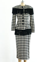 Norma Kamali Fringed Skirt Ensemble Suit arcadeshops.com