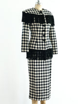 Norma Kamali Fringed Skirt Ensemble Suit arcadeshops.com