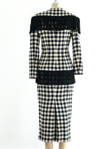 Norma Kamali Fringed Skirt Ensemble Suit arcadeshops.com