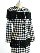 Norma Kamali Fringed Skirt Ensemble Suit arcadeshops.com