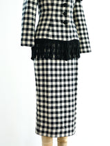 Norma Kamali Fringed Skirt Ensemble Suit arcadeshops.com