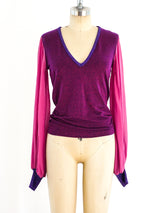 D&G Lurex Colorblock Knit Top Top arcadeshops.com