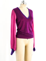 D&G Lurex Colorblock Knit Top Top arcadeshops.com