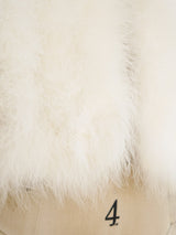 Cropped White Marabou Feather Jacket Jacket arcadeshops.com